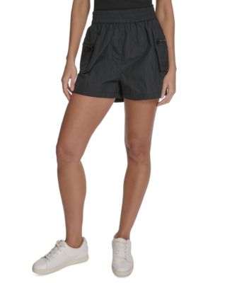 Starter - Women's Nylon Zip-Pocket Pull-On Cargo Shorts