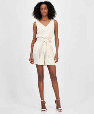 Anne Klein - Women's Paper Bag Waist Shorts