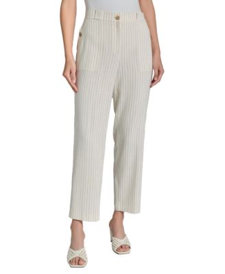 Jones New York - Women's Pinstriped Straight-Leg Pants