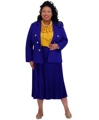 Kasper - Women's Faux Double-Breasted Blazer, Regular & Plus Sizes