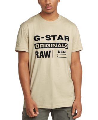 G-Star Raw - Men's Originals Short Sleeve Crewneck Logo Graphic T-Shirt