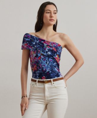 Lauren Ralph Lauren - Women's Print Stretch Jersey One-Shoulder Top