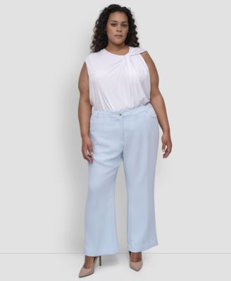 DKNY - Plus Size Mid Rise Straight-Leg Pants