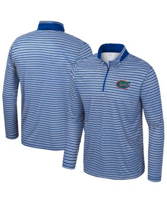 Colosseum - Men's Royal Florida Gators Striped Quarter-Zip Top