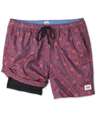 SCOTCH & SODA - Men's Diamond-Pattern Swim Trunks