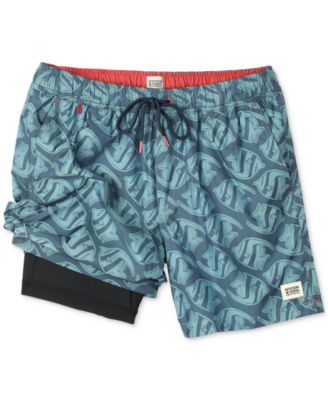 SCOTCH & SODA - Men's Low Tide Fish-Print Swim Trunks