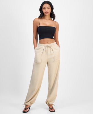 Bar III - Women's Split-Hem Drawstring Pants