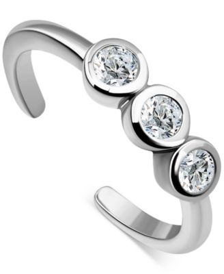 Giani Bernini - Cubic Zirconia Adjustable Toe Ring in Sterling Silver (also in 18k Gold-Plated Sterling Silver)