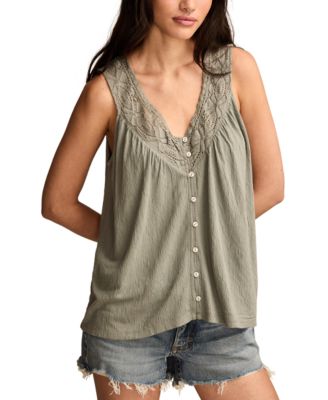 Lucky Brand - Women's Lace-Trim Tank Top