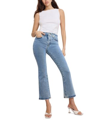 Good American - Women's Good Legs Cropped Mini Boot Jeans