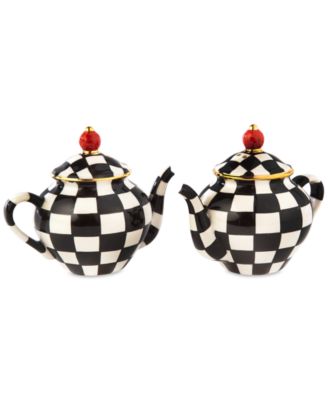 MacKenzie-Childs - Courtly Checks Teapot Salt & Pepper Set