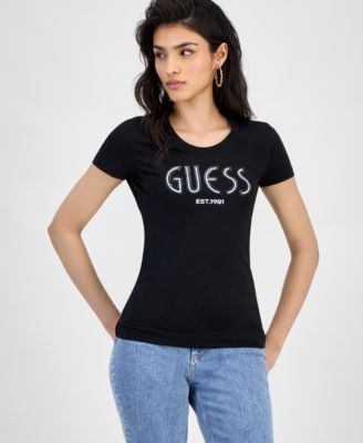 GUESS - Women's Short-Sleeve Crewneck Logo Tee