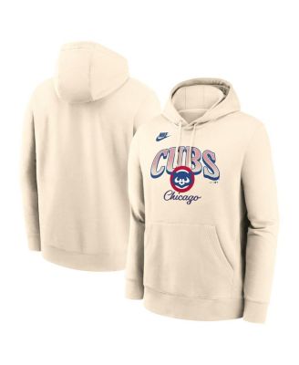 Nike - Men's Natural Chicago Cubs Cooperstown Collection Club Fleece Pullover Hoodie
