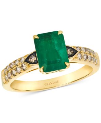 Le Vian - Costa Smeralda Emerald (1-1/5 ct. t.w.) & Diamond (1/4 ct. t.w.) Ring in 14k Yellow Gold