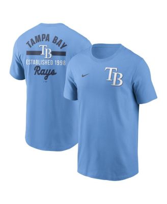 Nike - Men's Light Blue Tampa Bay Rays 2-Hit T-Shirt