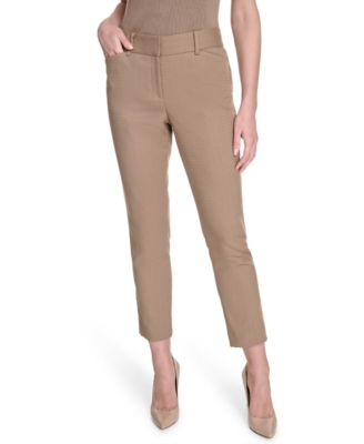 Tommy Hilfiger - Women's Solid Mid-Rise Slim-Fit Ankle Pants