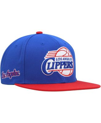 Mitchell & Ness - Men's Royal/Red LA Clippers Hardwood Classics Essentials 2.0 Snapback Hat