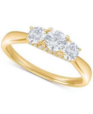 Macy's - Diamond Three Stone Engagement Ring (1 ct. t.w.) in 14k Gold