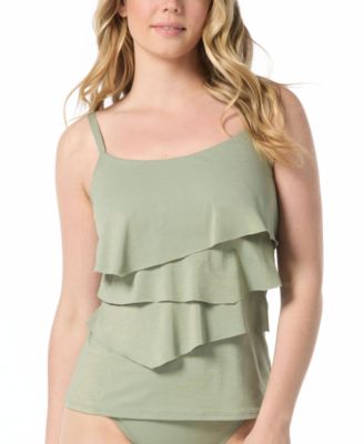 Coco Reef - Women's Aura Ruffle Lurex Tankini Top