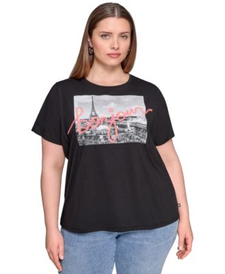 KARL LAGERFELD PARIS - Plus Size Paris Bonjour Tee