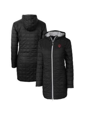 Cutter & Buck - Women's Cutter Buck Black Indiana Hoosiers Rainier Primaloft Eco Hooded Long Coat