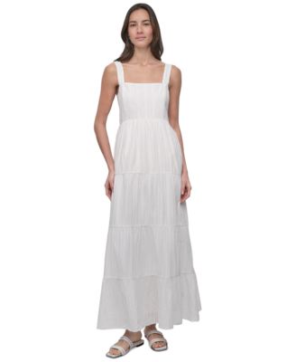 DKNY Jeans - Women's Cotton Tiered Maxi Dress