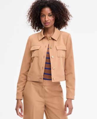Tahari ASL - Women's Cropped Button-Front Jacket