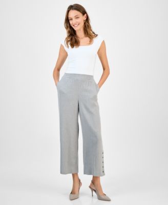 Kasper - Women's High Rise Cropped Pull-On Pants