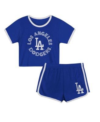 Outerstuff - Toddler Blue Los Angeles Dodgers Double Run T-Shirt Shorts Set