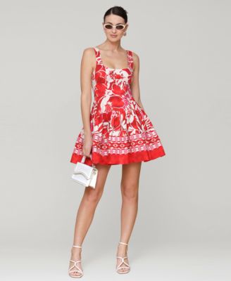 Avec Les Filles - Women's Printed Bustier Mini Dress