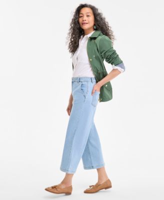 Style & Co - Women's High-Rise Wide-Leg Crop Jeans