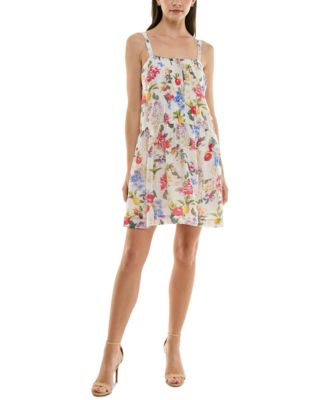 Taylor - Women's Printed Drop-Waist Sleeveless Mini Dress