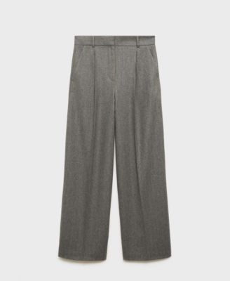MANGO - Women's Wool-Blend Suit Pants