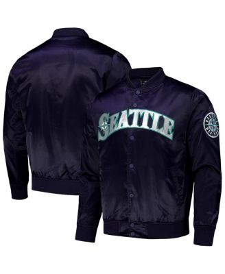Pro Standard - Men's Navy Seattle Mariners Wordmark Satin Full-Snap Jacket