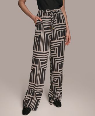 Donna Karan New York - Women's Printed Drawstring Wide-Leg Pants