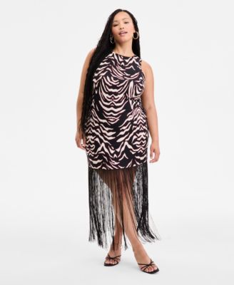 Bar III - Plus Size Printed Halter Dress