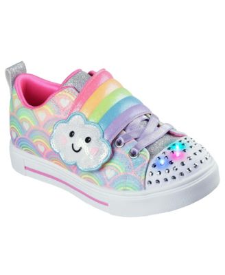 Skechers - Toddler Girls Twinkle Toes: Twinkle Sparks - Cloud Cutie Light-Up Fastening Strap Casual Sneakers from Finish Line