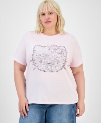 Grayson Threads, The Label - Trendy Plus Rhinestone Hello Kitty Tee