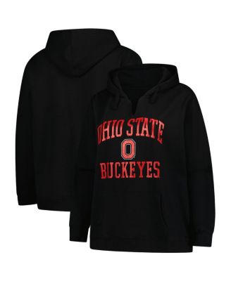 Fanatics - Women's Black Ohio State Buckeyes Heart Soul Notch Neck Pullover Hoodie