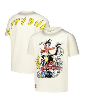 Freeze Max - Big Boys and Girls Cream Looney Tunes Hot Rod Daffy T-Shirt