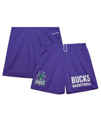 Mitchell & Ness - Men's  Purple Milwaukee Bucks Hardwood Classics Gameday Mesh Shorts