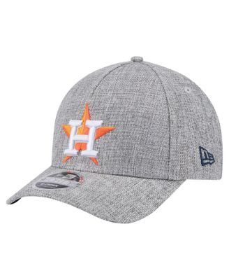 New Era - Men's  Gray Houston Astros Cotton Weave M-Crown A-Frame 9FORTY Adjustable Hat