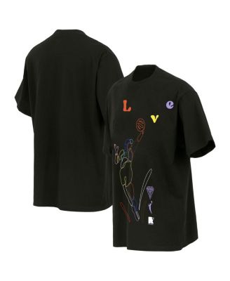 Round21 - Men's and Women's Black Golden State Valkyries Love Pride Premium Heavyweight T-Shirt