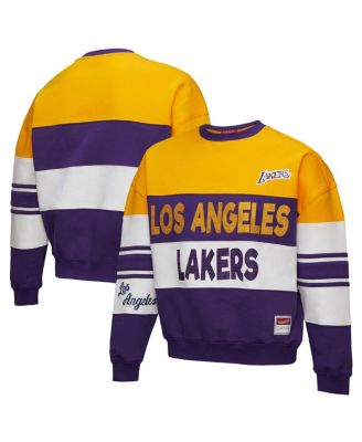 Mitchell & Ness - X Dannijo Women's Gold/Purple Los Angeles Lakers Blocked Pullover Sweatshirt