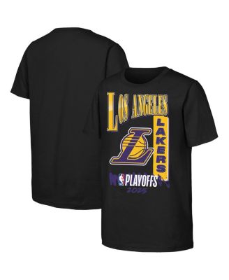 Outerstuff - Big Boys and Girls Black Los Angeles Lakers 2025 NBA Playoffs Hype T-Shirt