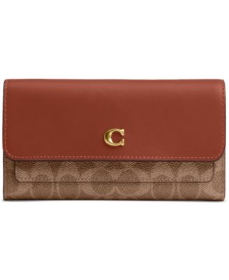 COACH - Mila Long Flap Wallet in Signature Coated Canvas