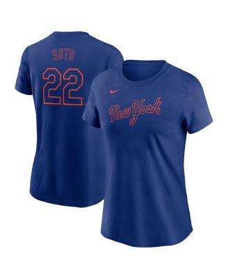 Nike - Women's Juan Soto Royal New York Mets Fuse Name Number T-Shirt
