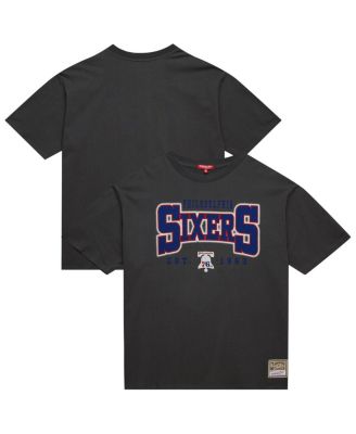 Mitchell & Ness - Women's Charcoal Philadelphia 76ers Hardwood Classics Oversized Boyfriend T-Shirt