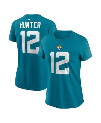Nike - Women's Travis Hunter Teal Jacksonville Jaguars 2025 NFL Draft First Round Pick Name Number T-Shirt