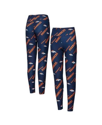 Concepts Sport - Women's Navy Denver Broncos Breakthrough Allover Print Knit Sleep Leggings